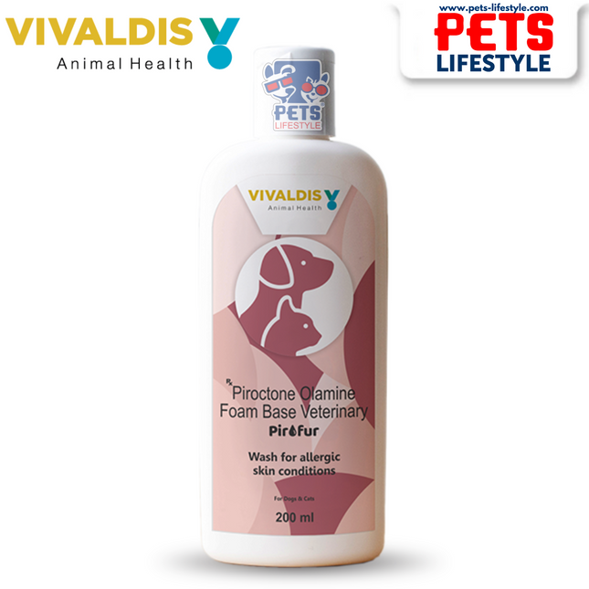 Vivaldis Pirofur Anti-Allergic & Antifungal Medicated Shampoo for Dogs & Cats – 200 ml