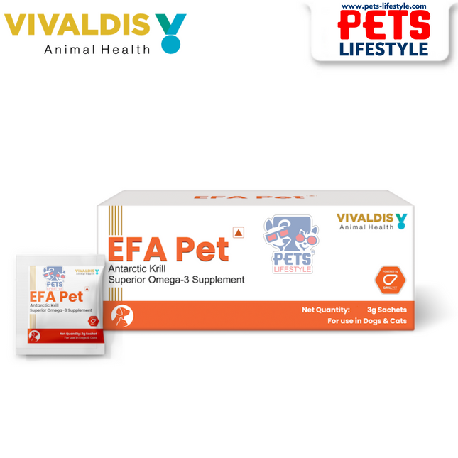 Vivaldis EFA Pet Nutritional Supplement for Dogs & Cats – 3g Sachets