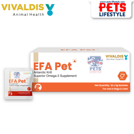 Vivaldis EFA Pet Nutritional Supplement for Dogs & Cats – 3g Sachets