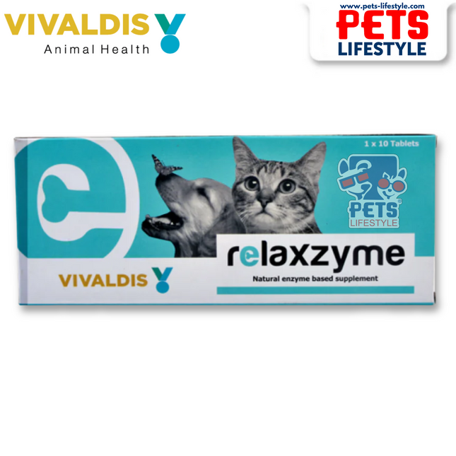 Vivaldis Relaxzyme Wound Healing & Anti-Inflammatory Tablets for Cats & Small Dogs – Pack of Tablets