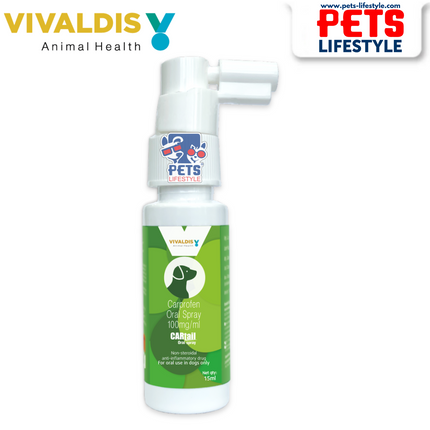 Vivaldis Cartail (Carprofen) Oral Spray for Dogs (15ml)