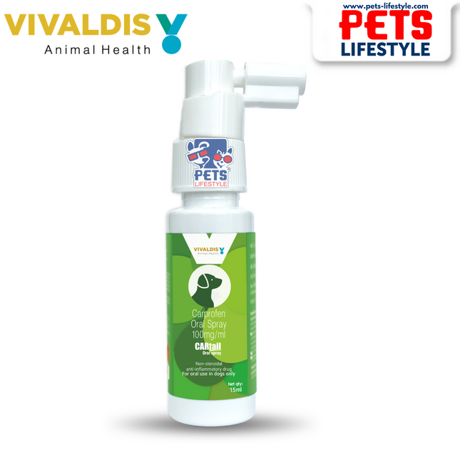 Vivaldis Cartail (Carprofen) Oral Spray for Dogs (15ml)