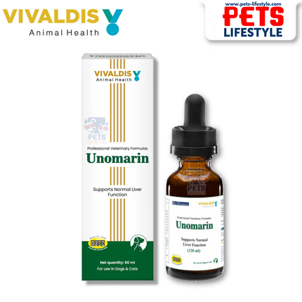 Vivaldis Unomarin Syrup Liver Support for Dogs and Cats