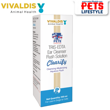 Vivaldis Clearify Ear Cleanser (Tris EDTA) for Dogs & Cats (100ml)