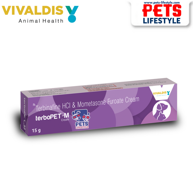Vivaldis TerboPET-M Cream (15g) Topical Antifungal + Anti-inflammatory for Dogs & Cats