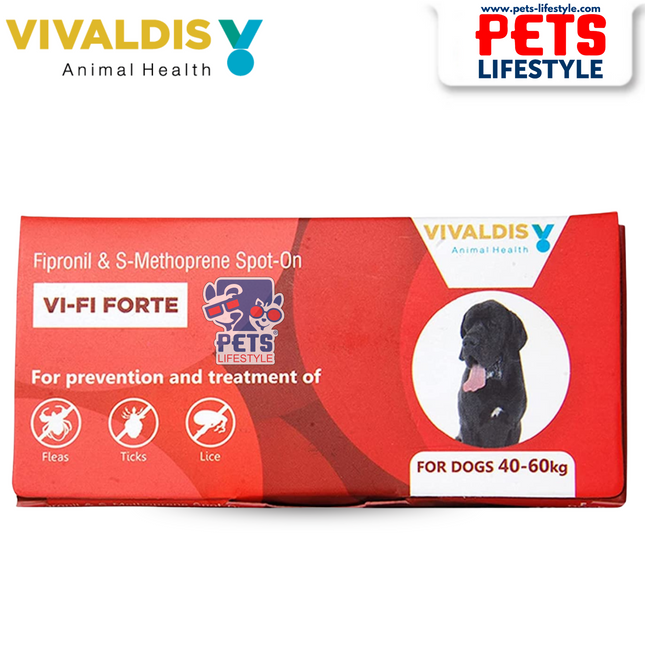 VIVALDIS VI-FI Forte Spot-On for Dogs (40–60 kg)  Fleas, Ticks & Lice