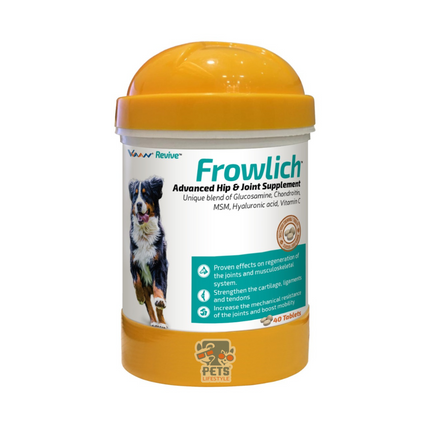 Vvaan Supplements for Dogs - Frowlich Advanced Hip and Joint Supplement (40 tabs)