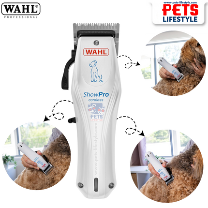 Wahl Cordless ShowPro Clipper – Professional-Grade Cord/Cordless Pet Grooming Trimmer (WA9657-112)