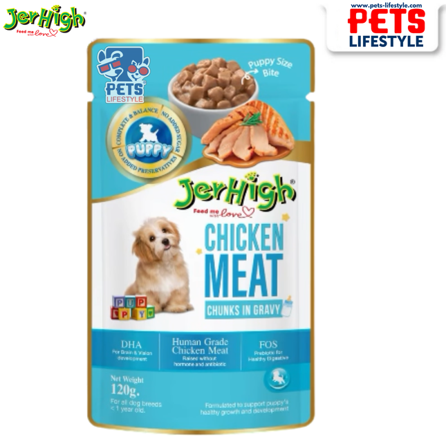 JerHigh Chicken Meat Chunks in Gravy Puppy Wet Dog Food