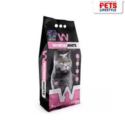 Wonder White Clumping Cat Litter – White Bentonite with Baby Powder Scent