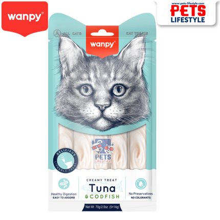 Wanpy Creamy Treat – Tuna & Codfish (70g)