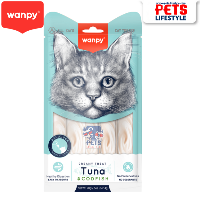 Wanpy Creamy Treat – Tuna & Codfish (70g)