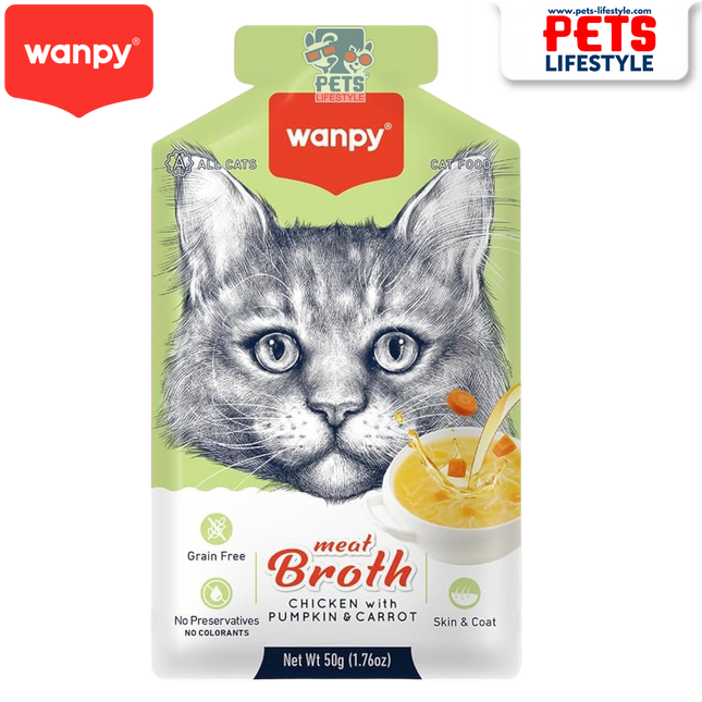 Wanpy Meat Broth – Chicken with Pumpkin & Carrot (50g)