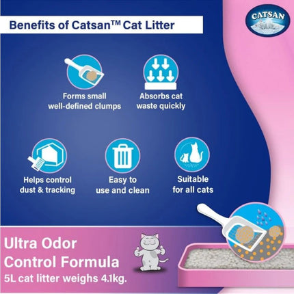 Catsan Ultra Odour Control Clumping Litter for Cats