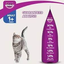 Whiskas Dry Cat Food for Adult Cats (1+ Years), For Healthy Skin & Coat