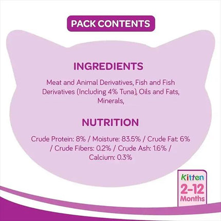 Whiskas Tuna in Jelly Wet Kitten (2-12 months) Food – 85gm