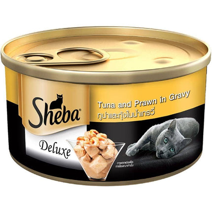 Sheba Tuna Fillet & Whole Prawns in Gravy Premium Cat Wet Food- 85gm