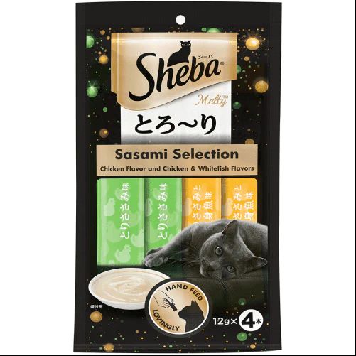 Sheba Chicken & Chicken Whitefish Sasami Selection Melty Premium Cat Treats- 48gm
