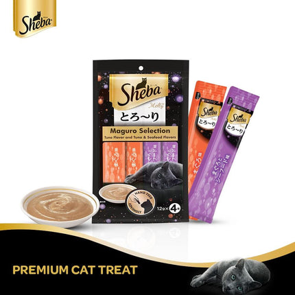 Sheba Tuna & Tuna Seafood Maguro Selection Melty Premium Cat Treats- 48gm