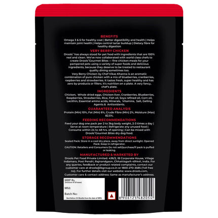 Drools Gourmet Bites Vikas Khanna Recipe Very Berry Chicken Puppy Wet Food