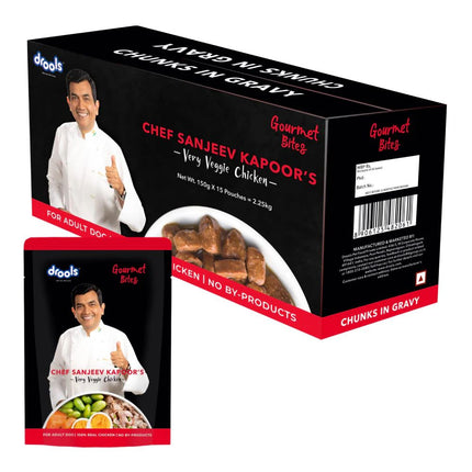 Drools Gourmet Bites Sanjeev Kapoor Recipe Very Veggie Chicken Adult Dog Wet Food