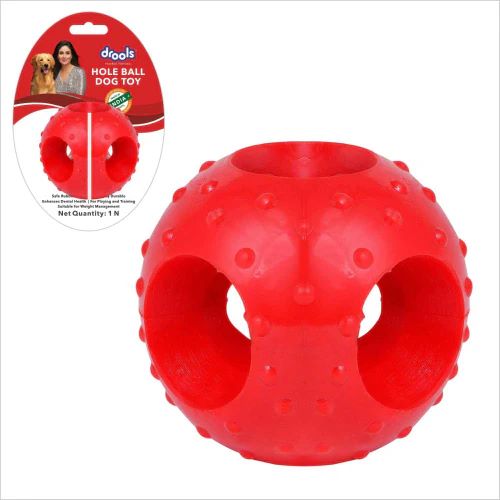 Drools Non Toxic Rubber Hole Ball Chew Toy for Dogs