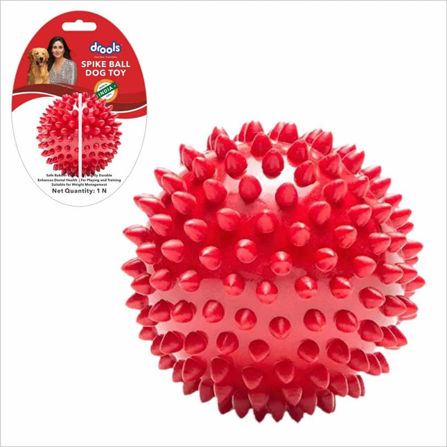 Drools Non Toxic Rubber Stud Spike Hard Ball Chew Toy for Dogs