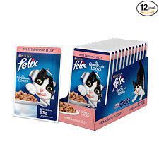 Felix Adult Cats Complete and Balanced Cat Food  Salmon Flavour