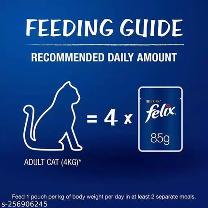 Felix Adult Cats Complete and Balanced Cat Food  Salmon Flavour