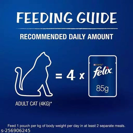 Felix Adult Cats Complete and Balanced Cat Food  Salmon Flavour