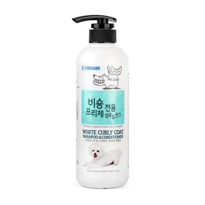 Forcans White Curly Coat Shampoo & Conditioner – 550 ml