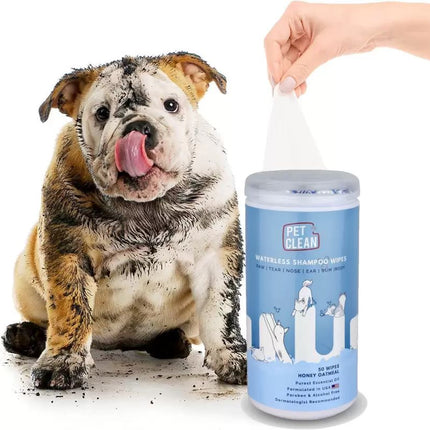CORE CLEAN Waterless Shampoo Foaming Bath Wipes for Pets Clean Your Pets Body, Face & Paws Pet Ear Eye Wipes