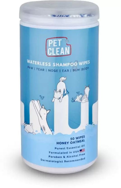 CORE CLEAN Waterless Shampoo Foaming Bath Wipes for Pets Clean Your Pets Body, Face & Paws Pet Ear Eye Wipes