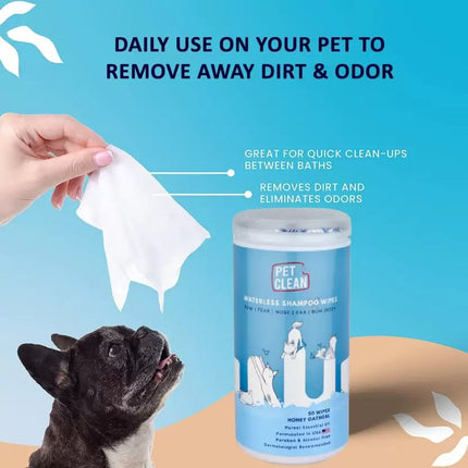 CORE CLEAN Waterless Shampoo Foaming Bath Wipes for Pets Clean Your Pets Body, Face & Paws Pet Ear Eye Wipes