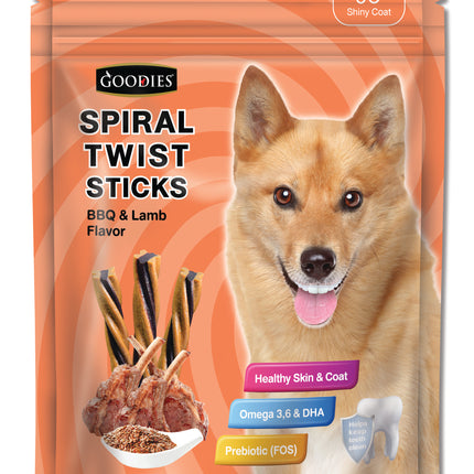 Goodies Spiral Twist Sticks BBQ & Lamb Flavour- 450 g