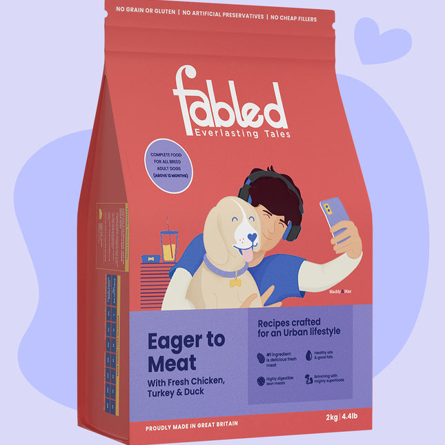 Fabled Eager to Meat Complete food for all breed adult Dogs(Above 12 months)