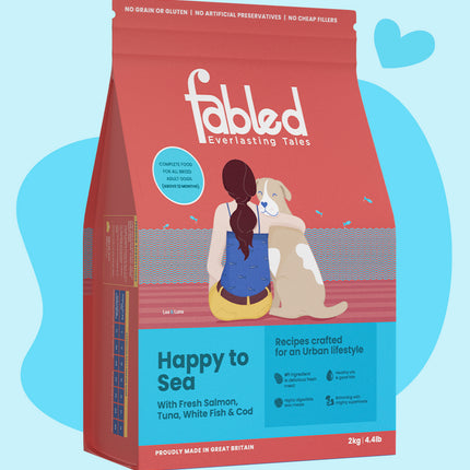 Fabled Happy To Sea Complete food for all breed adult Dogs (Above 12 months)