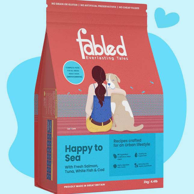 Fabled Happy To Sea Complete food for all breed adult Dogs (Above 12 months)