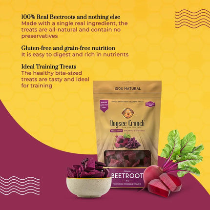 Dogsee Crunch Beetroot: Freeze-Dried Beet Dog Treats