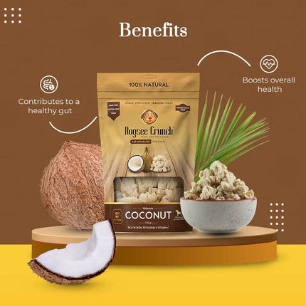 Dogsee Crunch Coconut: Fat-Separated Coconut Dog Treats