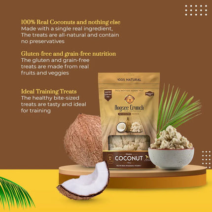 Dogsee Crunch Coconut: Fat-Separated Coconut Dog Treats