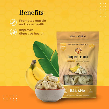 Dogsee Crunch Banana: Freeze-Dried Banana Dog Treats