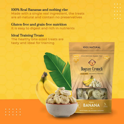 Dogsee Crunch Banana: Freeze-Dried Banana Dog Treats