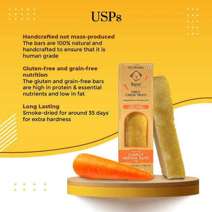 Dogsee Singles Carrot Medium: Long-lasting Dental Chew for Medium Dogs