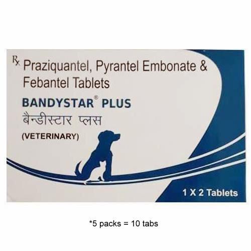 Mankind Bandystar Plus Dewormer for dogs, 2 tabs in Box