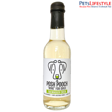 Woof & Brew Luxury Pawsecco Pet-House White Wine for Dogs – Non-Alcoholic Dog Celebration Drink, 250ml Bottle