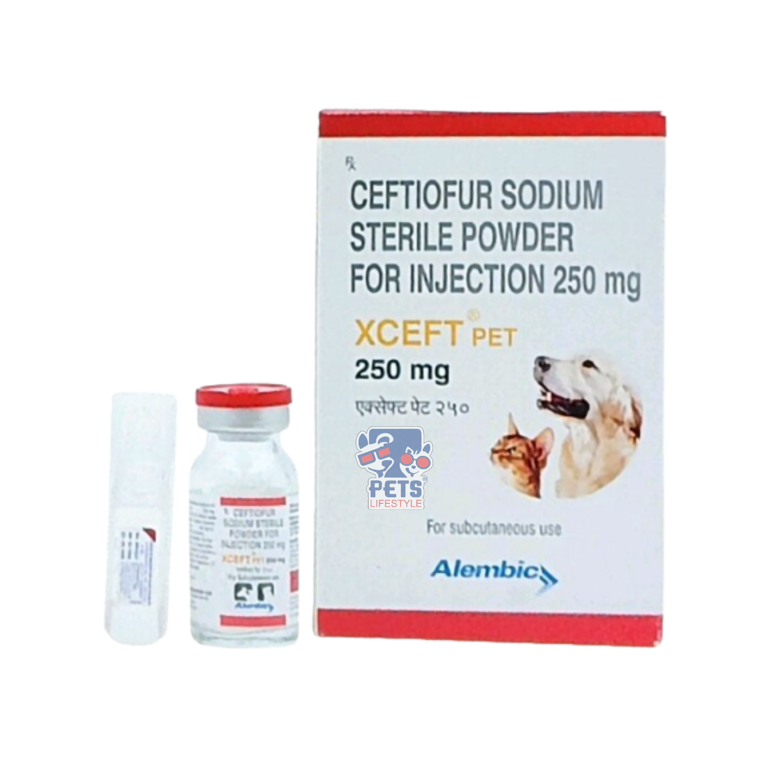 Alembic XCEFT 250MG INJECTION ,Exclusive Veterinary Antibiotic (Ceftio