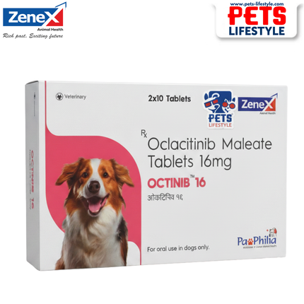 Zenex OCTINIB Oclacitinib Maleate Tablets (16mg) 20 Tablets