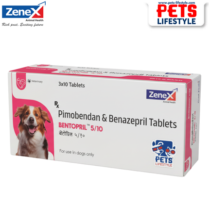 Zenex BENTOPRILM Pimobendan & Benazepril Tablets (5/10mg) 30Tablets