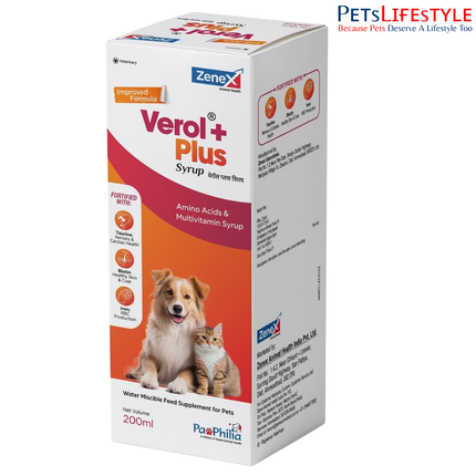 Zenex Verol Plus syrup for cats and dogs close-up